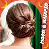 Hand Carved Crescent Moon Hair Accessories for Styling - 2 Wooden Hairpins and Hair Sticks for Women, 2 Sizes (Red) view 4