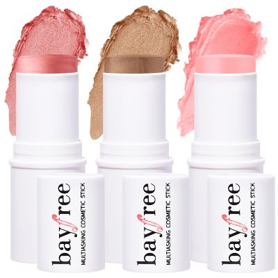 KIMUSE Multi Stick Trio Face Makeup, Cream Blush Stick for Cheeks & Lips, Contour Stick & Highlighter Makeup Sticks for All Skin
