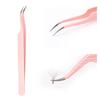 Eyelash Extension Tweezers FADLASH Volume Lash Tweezers Precision Curved Tip Lash Extension Tweezers Isolation & Volume Techniques Professional Application Tools view 1