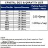 Hisenlee Nail Supplies Wholesale Golden Champagne 14400PCS Crystal Glass Rhinestone Luxury Design Stones for Professional Nail Art Studio (SS51.7-1.8mm) view 2