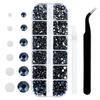 4240Pcs Montana Flatback Rhinestones 6 Sizes Crystal Diamonds for Nail Art Crafts Clothes Shoes with Tweezers and Picking Pen view 1