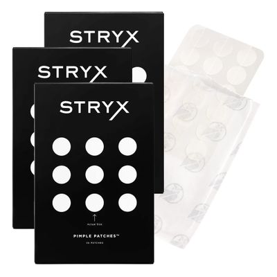 Stryx Hydrocolloid Acne Pimple Patches for Men, 3-Pack - Great for Breakouts, Zits, Blemishes, Whiteheads, & Reducing Redness - Designed for Mens Larger Pores - Ultra-Thin, Invisible Application