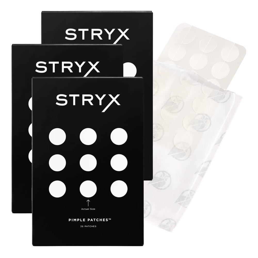 Stryx Hydrocolloid Acne Pimple Patches for Men, 3-Pack - Great for Breakouts, Zits, Blemishes, Whiteheads, & Reducing Redness - Designed for Mens Larger Pores - Ultra-Thin, Invisible Application
