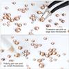 4240Pcs Champagne Flatback Rhinestones 6 Sizes Crystal Diamonds for Nail Art Crafts Clothes Shoes with Tweezers and Picking Pen view 4