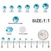 4240Pcs Aquamarine Flatback Rhinestones 6 Sizes Crystal Diamonds for Nail Art Crafts Clothes Shoes with Tweezers and Picking Pen view 2