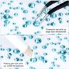 4240Pcs Aquamarine Flatback Rhinestones 6 Sizes Crystal Diamonds for Nail Art Crafts Clothes Shoes with Tweezers and Picking Pen view 4