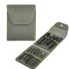 Nail Clipper Set, 12PCS Manicure Set Fingernail Clippers Kit Black Stainless Steel Pedicure and Manicure Kit with Grey PU Leather Case view 1