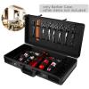 Professional Barber Case, Stylist Tool Box Organizer & Traveling Case, Portable Barbers Organizer Suitcase with Secure NumLock for Clippers and Supplies view 3