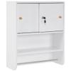 BarberPub Wall Mounted Styling Station Storage Cabinet with Sliding Doors Salon Beauty Spa Equipment for Barber Salon 2204 (White) view 1