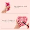 Silicone Brush Cleaning Bowl, Brush Bristle Cleaner, Brush Cleaning Mat, Foldable and Portable, Brush Washing Tool Brush Scrubber for Removing Oil & Impurities,Suitable for All Kinds Brush, Pink view 4