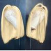13x4 613 Blonde Straight HD Transparent Lace Front Human Hair Short Bob Wig for Women Pre Plucked Brzilian Remy Hair With Baby Hair Glueless Natural Hairline Bleached Knots 150% Density 10 Inch view 3