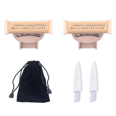2PCS LinMei Nu Shaver Replacement Heads Compatible for Finishtouch Flawless Women Nu Razor with Bag, 2 Cleaning Brush