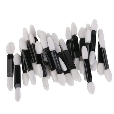 Disposable Dual Sided Eyeshadow Brush Comfortable Sponge Tipped Oval Makeup Applicator 50pcs Eye Shadow Stick Eye Shadow Applicators,Eye Shadow Stick,Eye Shadow Brush,Disposable Eye Shadow