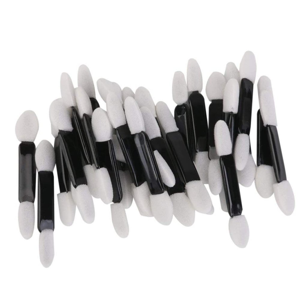 Disposable Dual Sided Eyeshadow Brush Comfortable Sponge Tipped Oval Makeup Applicator 50pcs Eye Shadow Stick Eye Shadow Applicators,Eye Shadow Stick,Eye Shadow Brush,Disposable Eye Shadow