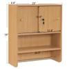 BarberPub Wall Mounted Styling Station Storage Cabinet with Sliding Doors Salon Beauty Spa Equipment for Barber Salon 2204 (Oak) view 3