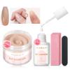 AZUREBEAUTY Nail Repair Kit Transparent Nude Brown Broken Cracked Split Weak Nails, Ideal Solution Emergency Easy Quick Fix Dip Powder 28 g 1 Oz Quick-Drying Repair Glue 10 ml Nail File & Nail Buffer view 1