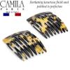 Camila Paris CP2008 Tokyo French Hair Side Comb 4 Piece Handmade Small, French Twist Decorative Hair Combs, Strong Hold Hair Comb Clips for Women, No Slip Styling Girls Hair Accessories Made in France view 4