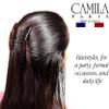 Camila Paris French Side Combs Large 4 Piece Curved Tortoise Shell French Twist Hair Combs Decorative, Strong Hold Hair Clips for Women Bun Chignon Up-Do, Styling Girls Hair Accessories Made in France view 2