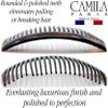 Camila Paris French Side Combs Large 4 Piece Curved Tortoise Shell French Twist Hair Combs Decorative, Strong Hold Hair Clips for Women Bun Chignon Up-Do, Styling Girls Hair Accessories Made in France view 3
