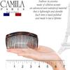 Camila Paris French Side Combs Large 4 Piece Curved Tortoise Shell French Twist Hair Combs Decorative, Strong Hold Hair Clips for Women Bun Chignon Up-Do, Styling Girls Hair Accessories Made in France view 4