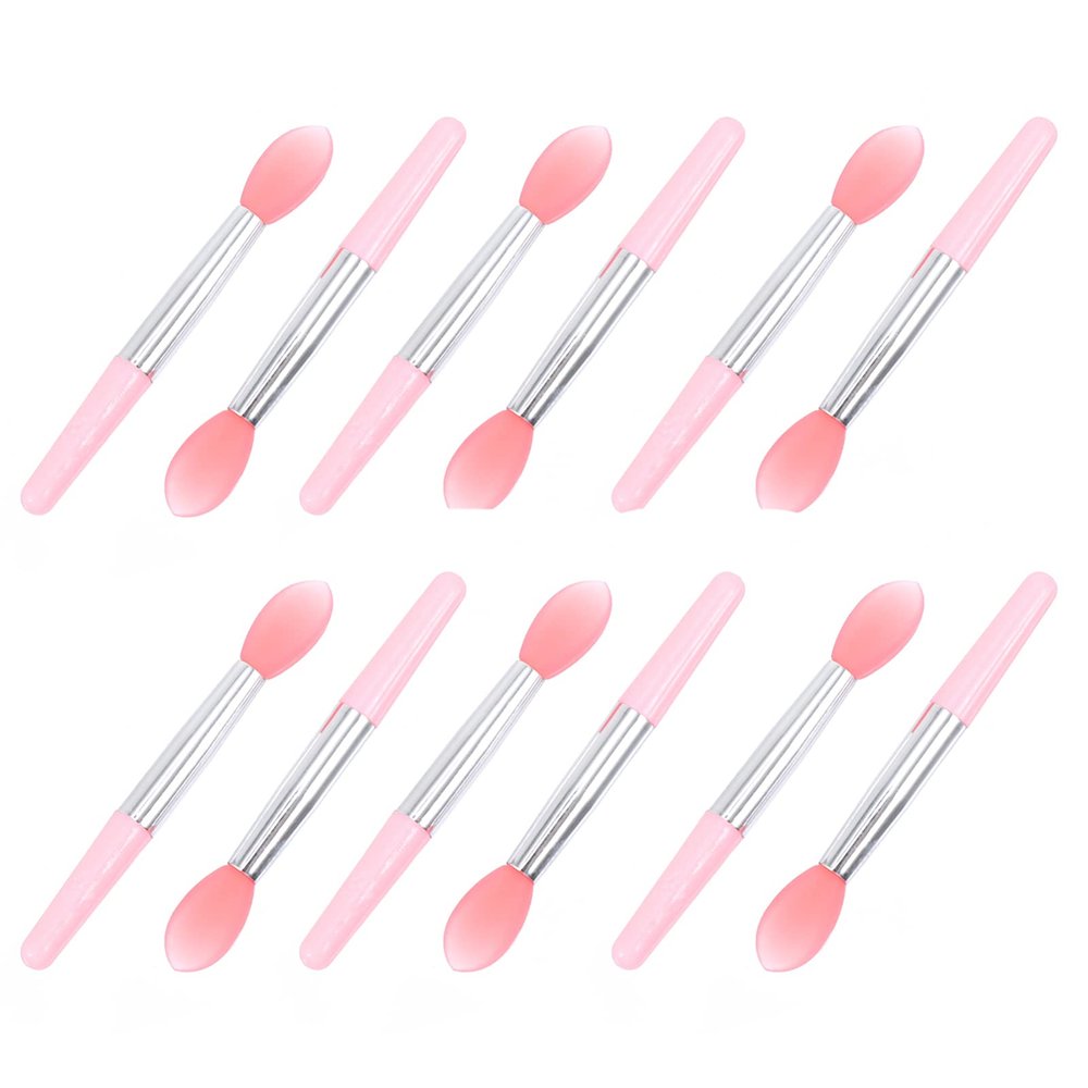 FRCOLOR 12pcs Silicone Lip Brushes Lip Mask Applicator for Makeup Transparent Handle Friends Special Occasions