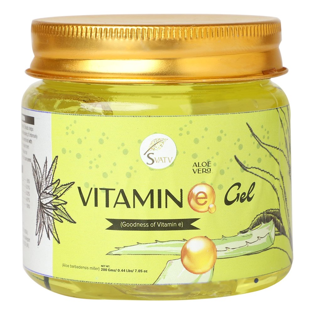 SVATV Vitamin-e Aloe Vera Gel | Soothing Skin Hydration | Paraben & Sulfate Free - 200g | 7.05 Oz | 0.44 Lbs