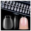 gelike ec Extra Short Soft Gel Nail Tips Kit for Soak Off Nail Extensions,Full Cover,Coffin Shaped,Pre-buff PMMA Resin,Clear Ultra-Thin Design,12 Sizes,240 Pieces,Extra Short Coffin view 1