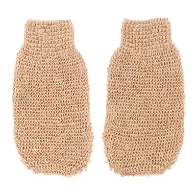 STAHAD 2pcs Scrub Gloves Loofah Back Strap Exfoliating Sponge Exfoliating Gloves Body Scrub Brush Bath Gloves Glove Washcloth Hair Towels for Women Mittens Spa Ramie Jute Miss Sponge Mat