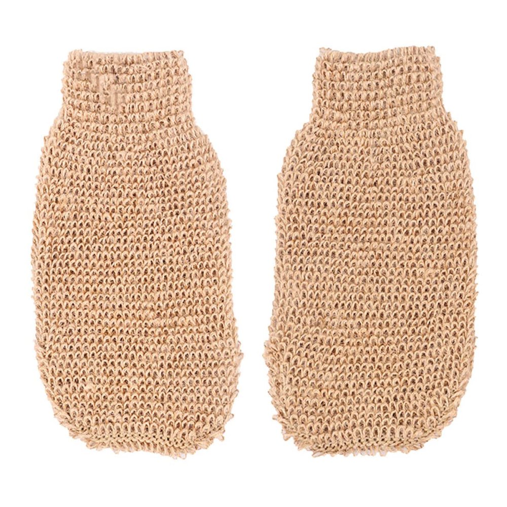 STAHAD 2pcs Scrub Gloves Loofah Back Strap Exfoliating Sponge Exfoliating Gloves Body Scrub Brush Bath Gloves Glove Washcloth Hair Towels for Women Mittens Spa Ramie Jute Miss Sponge Mat