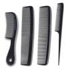 MARS Wellness 4 Piece Professional Comb Set Black BULK 20 Pack - USA MADE - Fine Pro Tail, Dresser Hair Comb Styling Comb - for Men Women - Parting Teasing and Styling view 1