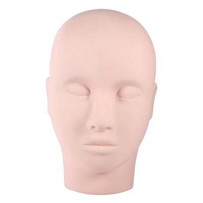 Injection Mannequin,1Pc Upgraded Makeup Eyelash Eyelashes Extensions Practice Soft Touch Rubber Practice Head Mannequin Training Head Model