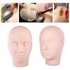 Injection Mannequin,1Pc Upgraded Makeup Eyelash Eyelashes Extensions Practice Soft Touch Rubber Practice Head Mannequin Training Head Model view 3
