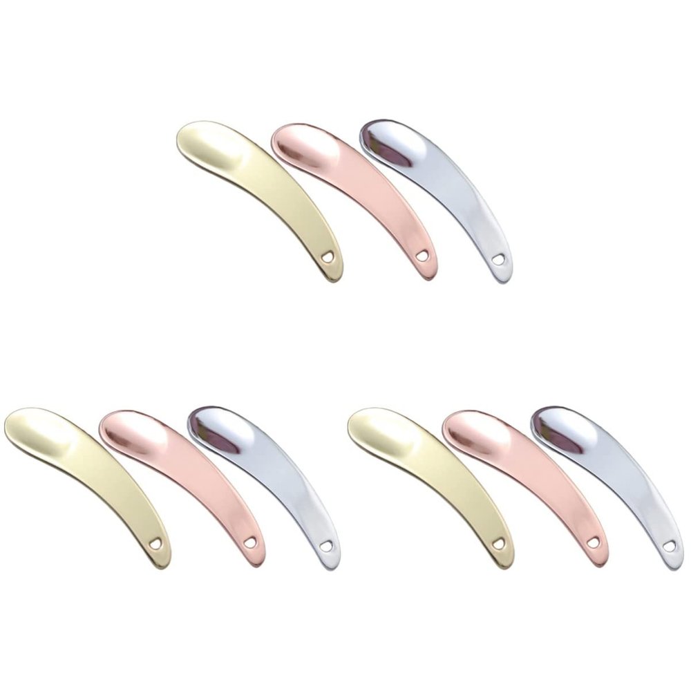 Beaupretty 9pcs Makeup Spatula Zinc Alloy for Facial Creams and Masks Portable Cosmetic Application