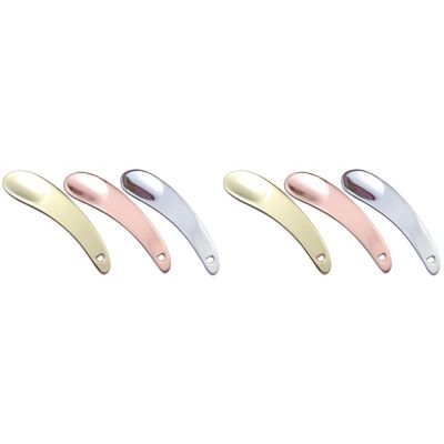 minkissy 6pcs Zinc Alloy Cosmetic Spoon Facial Cream Spatulas for Beauty Eye Cream Serum Application for Home Travel Use Easy to Clean
