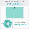 THE PERFECT HAIRCARE Microfiber Hair Towel Wrap + 2 Smooth Large Hair Drying Tie for Wet Hair - Anti-Frizz, Gentle, Absorbent Hair Scrunchies or Face Washing Wristband view 3