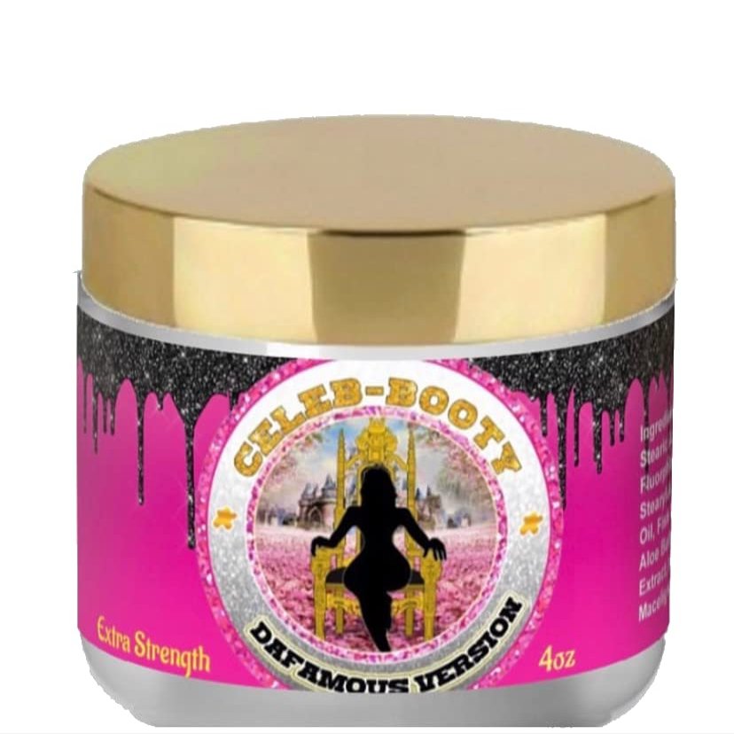 Get Thick Products EXTRA STRENGTH CELEB-BOOTY BUTT PLUMPING ENHANCEMENT ENLARGEMENT CREAM, 4.0 fluid ounces, (Pack of 1)