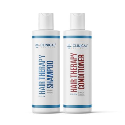 Clinical Effects Hair Therapy Shampoo and Conditioner Set - Hair Growth Shampoo and Conditioner for Thinning Hair - Biotin, Saw Palmetto, and DHT Blocking Ingredients - USA Made - 2 Bottles, 8 fl oz