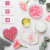 60-Count Compressed Facial Sponges | Makeup Remover Sponge | 100% Natural Cosmetic Spa Sponges for Facial Cleansing | Exfoliating Mask | Face Scrubber (Heart) view 3
