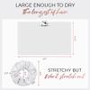 THE PERFECT HAIRCARE Microfiber Hair Towel Wrap + 2 Smooth Large Hair Drying Tie for Wet Hair - Anti-Frizz, Gentle, Absorbent Hair Scrunchies or Face Washing Wristband view 3