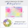 THE PERFECT HAIRCARE Microfiber Hair Towel Wrap + 2 Smooth Large Hair Drying Tie for Wet Hair - Anti-Frizz, Gentle, Super Absorbent Hair Scrunchies for Women - Also Use as a Face Washing Wristband view 3