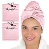 Microfiber Hair Towels Wrap for Women - Smooth as Silk - Anti-Frizz for Curly, Wavy, Straight Hair Girls - Plopping Essential - Fast Drying - Easier to Use Than a T-Shirt - 2 pack view 1