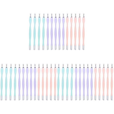 Beaupretty 90pcs Dead Skin Fork Nail Care Tool Dual-ended Cuticle Remover for Manicure Pedicure and Handle Random Colors