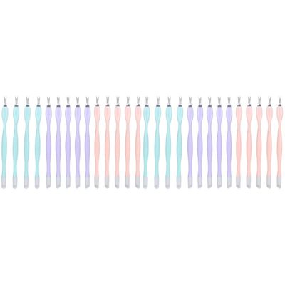 minkissy 60pcs Dead Skin Remover Tool Portable Dual-head Nail Care Forks for Cuticle Removal Manicure