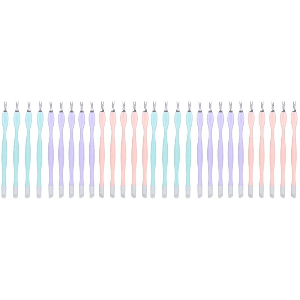 minkissy 60pcs Dead Skin Remover Tool Portable Dual-head Nail Care Forks for Cuticle Removal Manicure