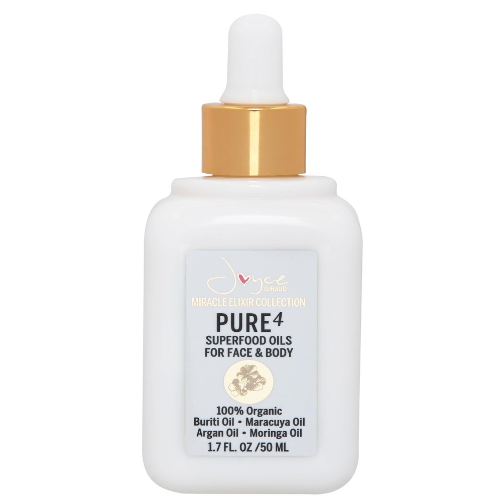 Miracle Elixir Collection Joyce Giraud Pure4 Face & Body Superfood Oils, 100% Organic, Suitable for All Skin Types, 1.7 Fl. Oz