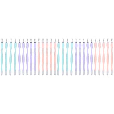 Beaupretty 60pcs Manicure Tool Dual- Cuticle Pusher Dead Skin Fork Ergonomic Design for Portable Nail Care Accessories for Manicure and Pedicure