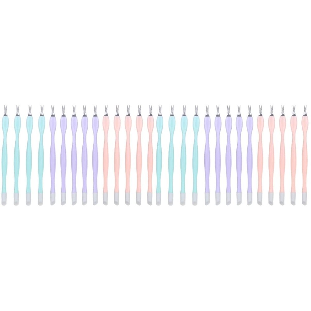 Beaupretty 60pcs Manicure Tool Dual- Cuticle Pusher Dead Skin Fork Ergonomic Design for Portable Nail Care Accessories for Manicure and Pedicure