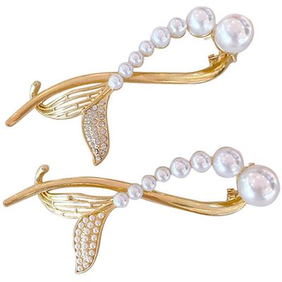 minkissy 2pcs Elegant Rhinestone Hairpins Delicate Hair Barrettes for Girls for Parties School and Daily Wear Stylish -decorated Hair Clips Sweet Look