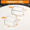 Cq acrylic Stackable Storage Drawers Set of 2,Under Cabinet Stackable Bins and Pull out Drawers Storage Container,4.4'' Tall Clear Plastic Organizer Bins for Makeup,Beauty Product,Machine Organizing view 3