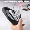 FERYES Large Travel Makeup Brush Holder, Magnetic Anti-fall Out Silicon Portable Cosmetic Face Brushes Holder, Soft and Sleek Makeup Tools Organizer for Travel- (8.27 * 2.36 * 1.57) view 2